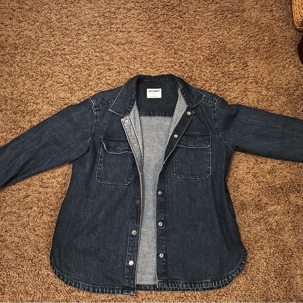 Old Navy Dark Blue Denim Shacket